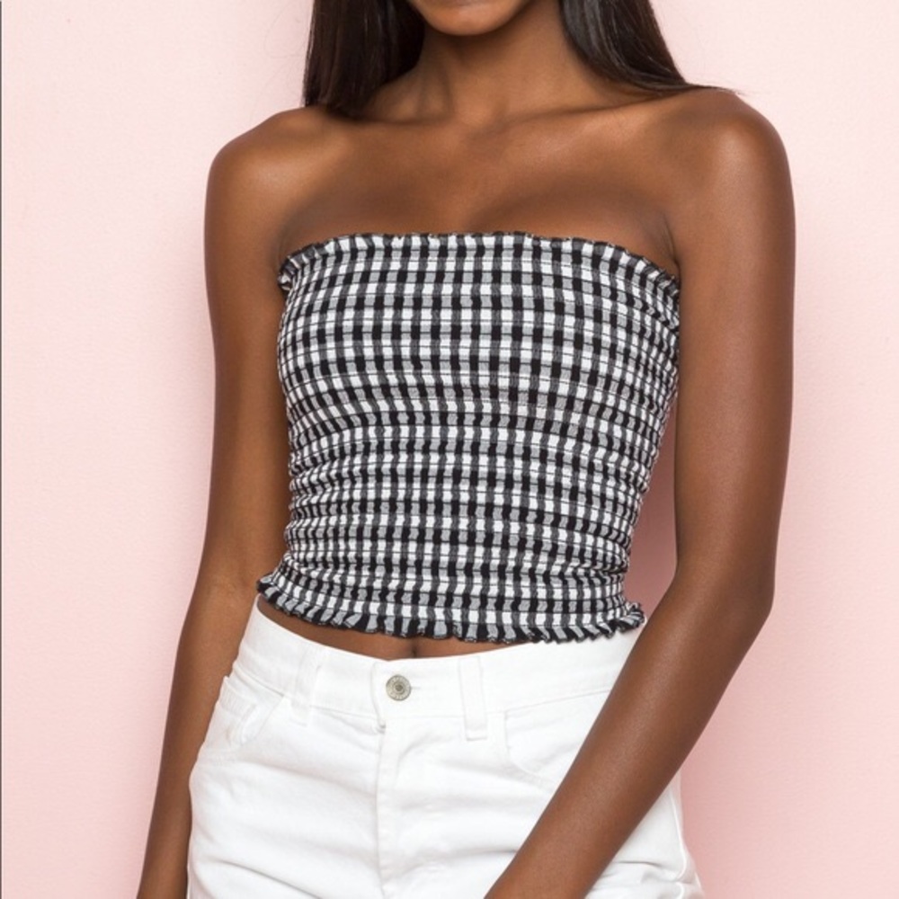 NWOT Brandy Melville gingham tube top